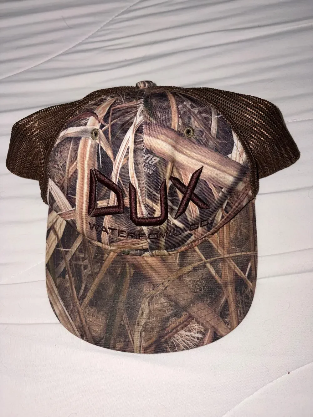 Richardson Dux Waterfowl Camo Mesh Snapback Brown Hunting Cap